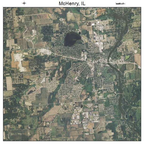 McHenry, IL air photo map