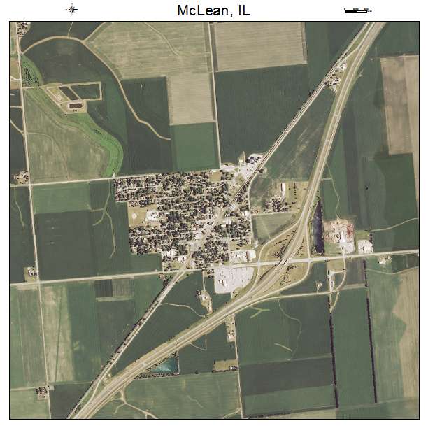 McLean, IL air photo map