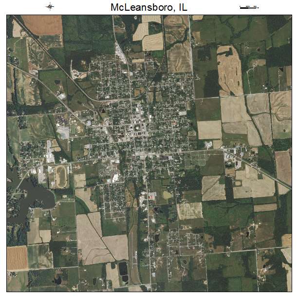 McLeansboro, IL air photo map