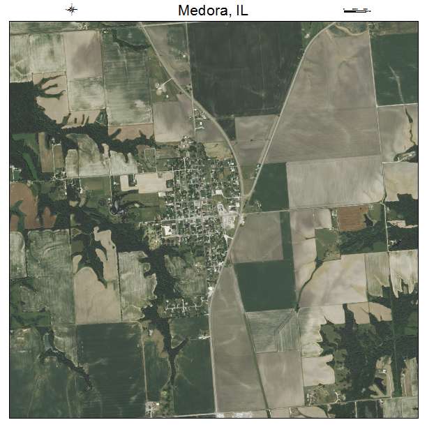Medora, IL air photo map