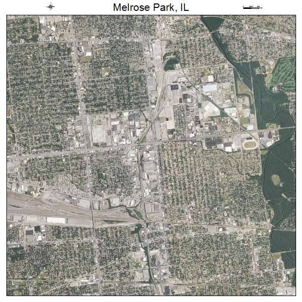 Melrose Park, IL air photo map