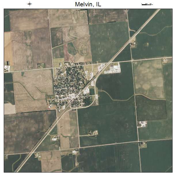Melvin, IL air photo map
