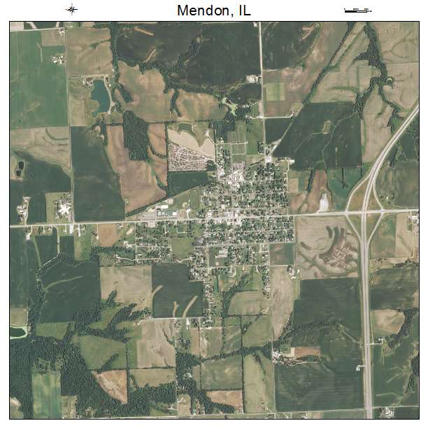 Mendon, IL air photo map