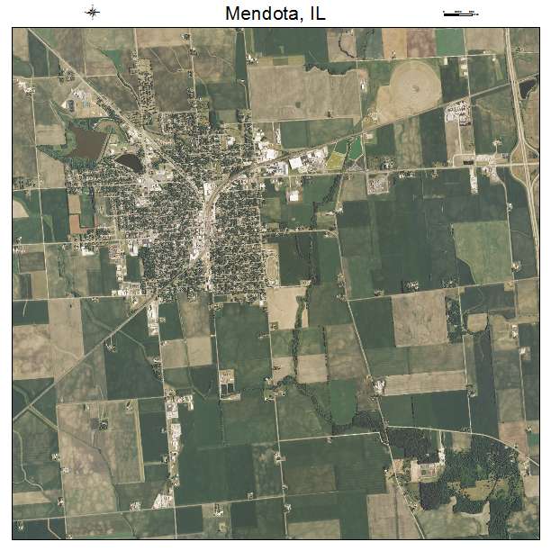 Mendota, IL air photo map