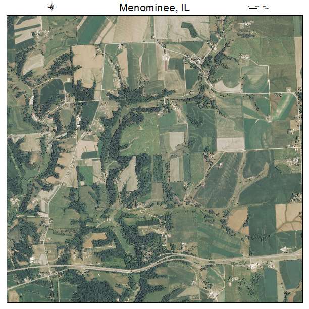 Menominee, IL air photo map