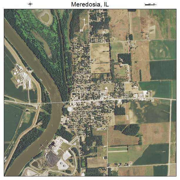 Meredosia, IL air photo map
