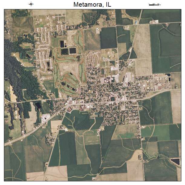Metamora, IL air photo map