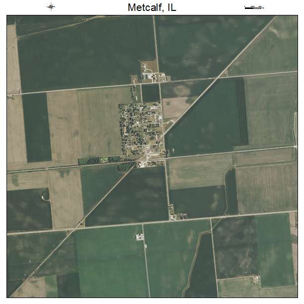 Metcalf, IL air photo map