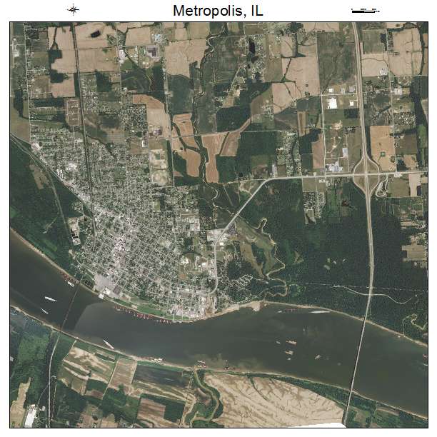 Metropolis, IL air photo map