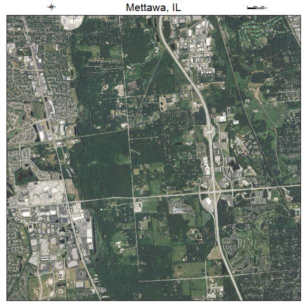 Mettawa, IL air photo map