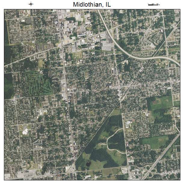 Midlothian, IL air photo map