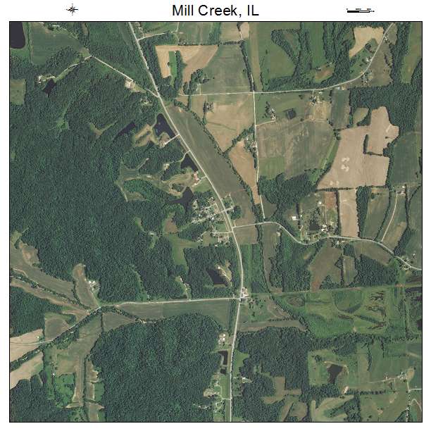 Mill Creek, IL air photo map