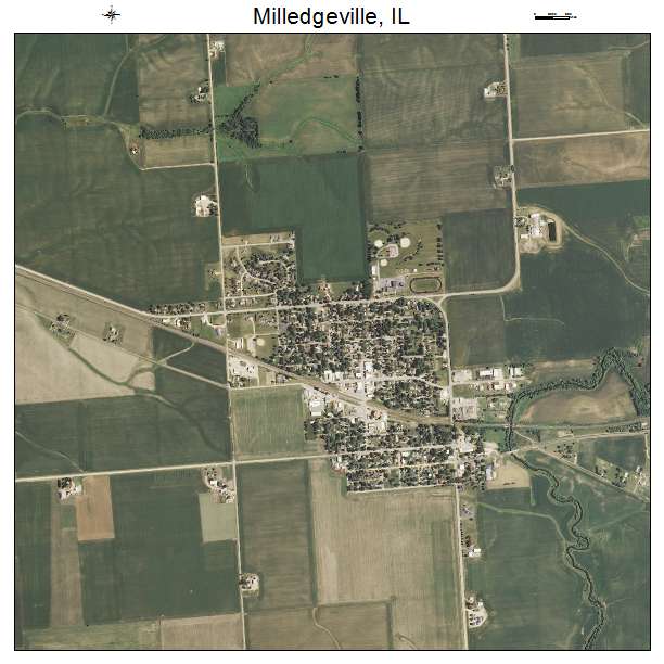 Milledgeville, IL air photo map
