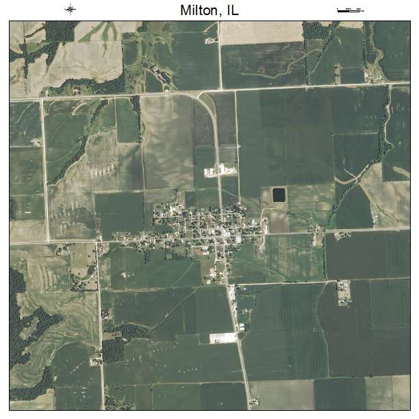 Milton, IL air photo map
