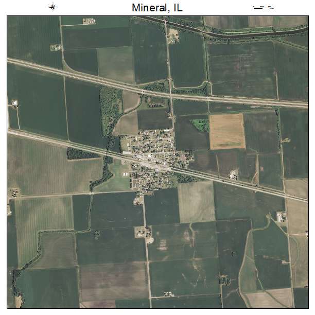Mineral, IL air photo map