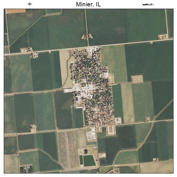 Minier, IL air photo map