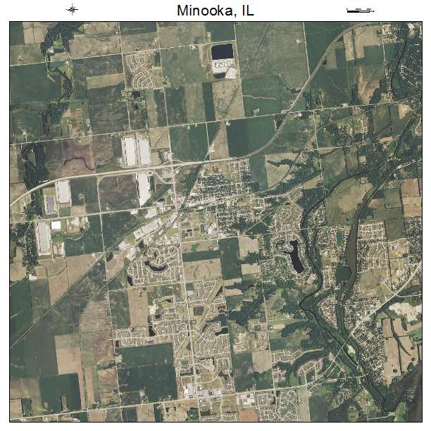 Minooka, IL air photo map