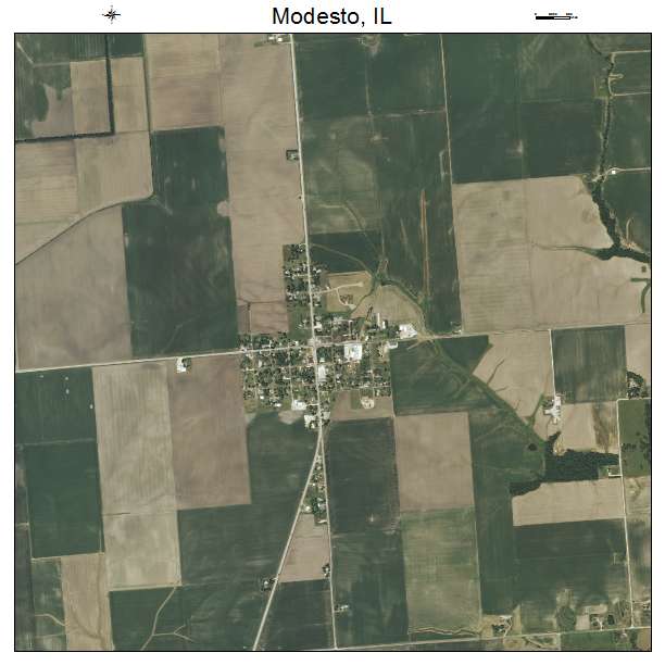 Modesto, IL air photo map