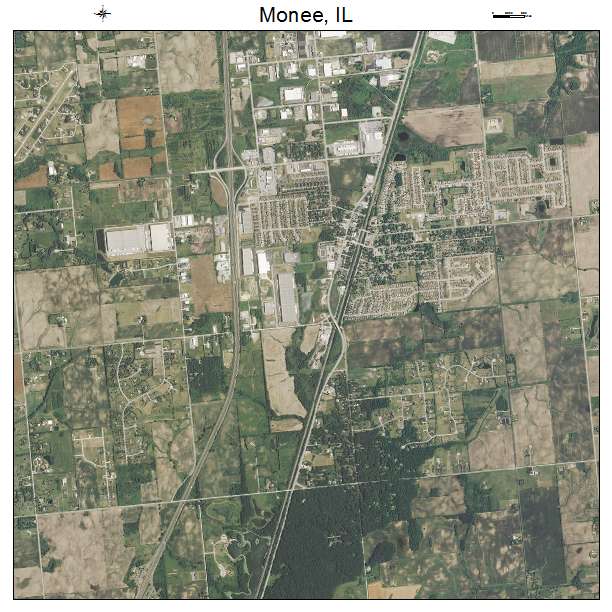 Monee, IL air photo map