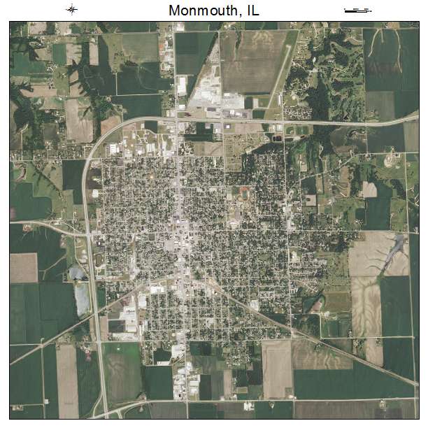 Monmouth, IL air photo map