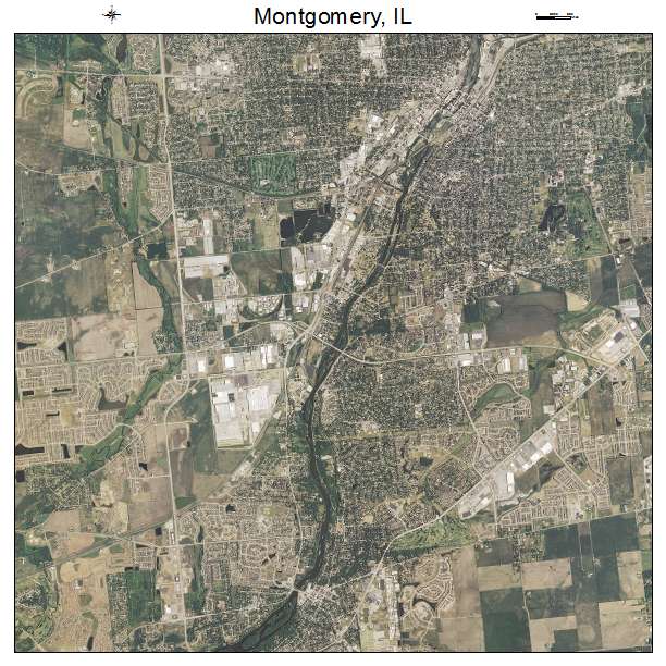 Montgomery, IL air photo map