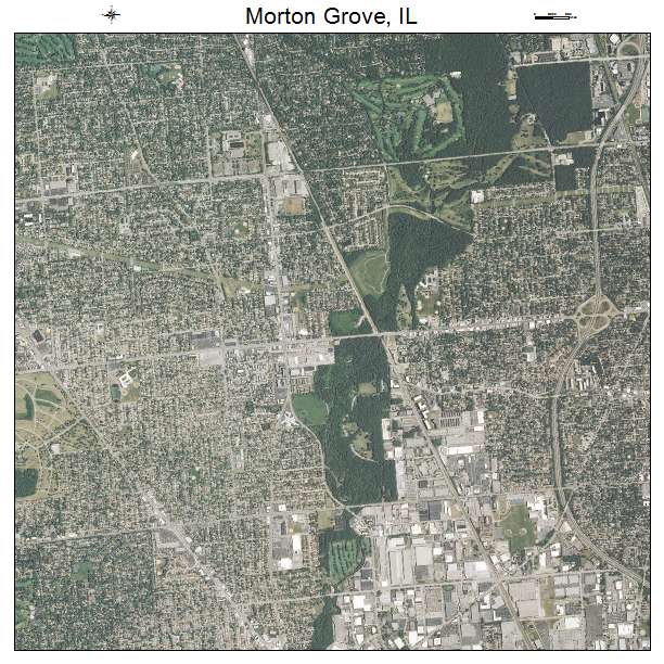Morton Grove, IL air photo map