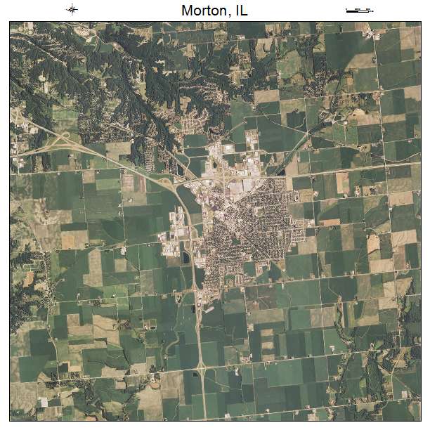 Morton, IL air photo map