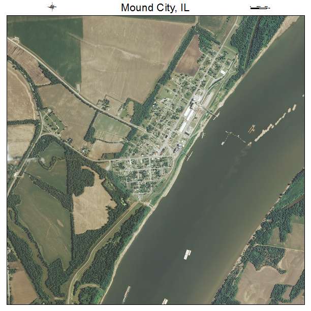 Mound City, IL air photo map