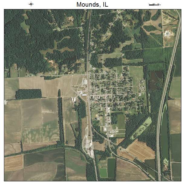 Mounds, IL air photo map