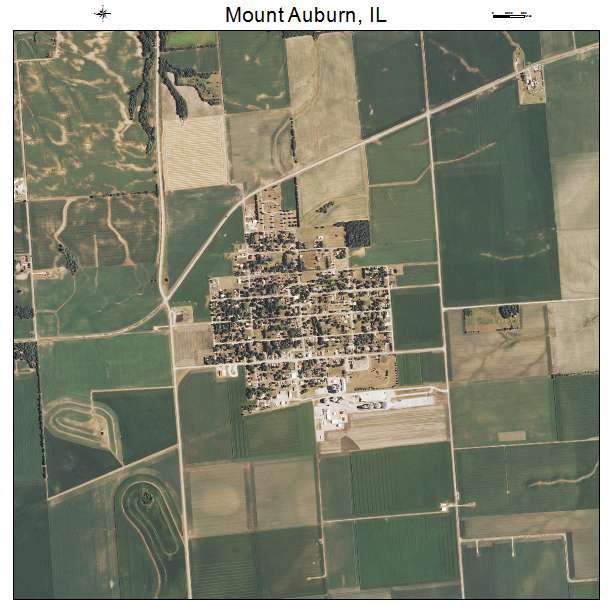 Mount Auburn, IL air photo map