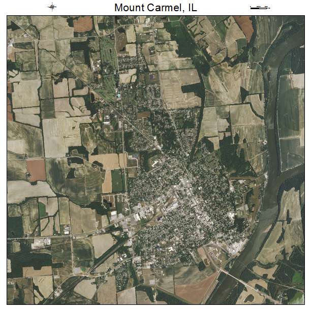 Mount Carmel, IL air photo map