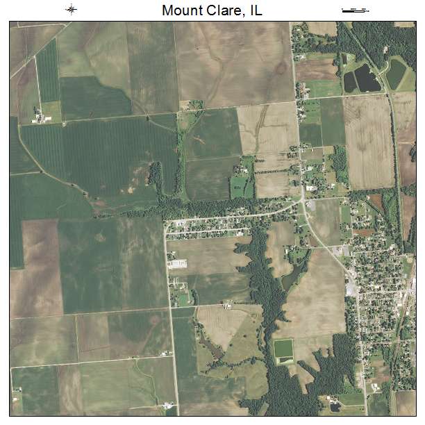 Mount Clare, IL air photo map