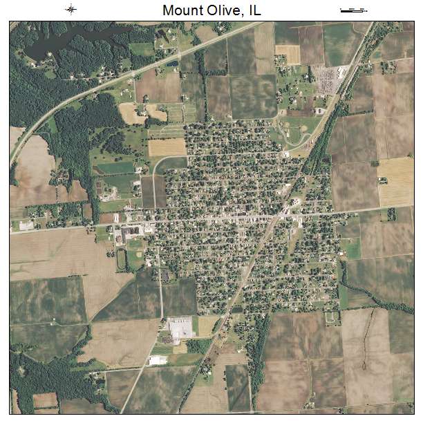Mount Olive, IL air photo map