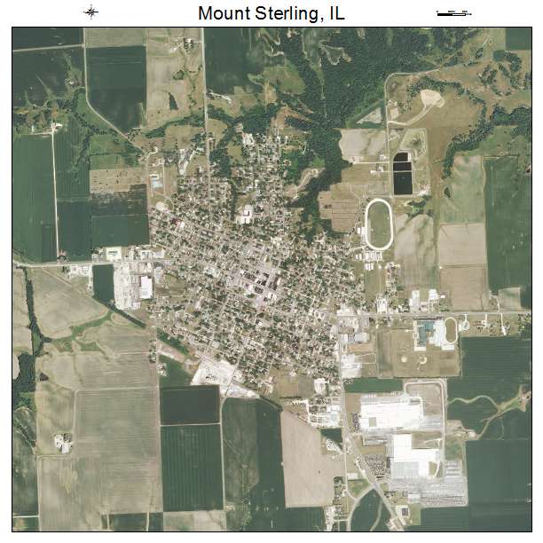 Mount Sterling, IL air photo map