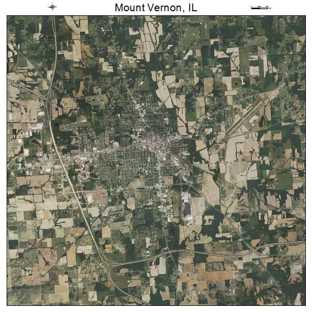 Mount Vernon, IL air photo map