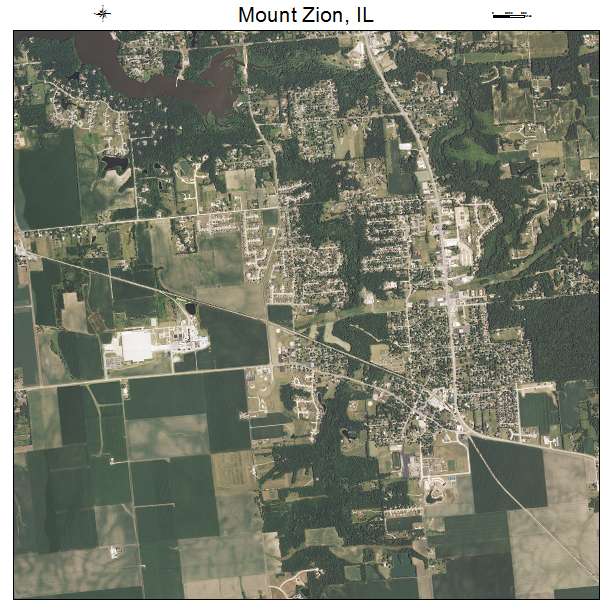 Mount Zion, IL air photo map