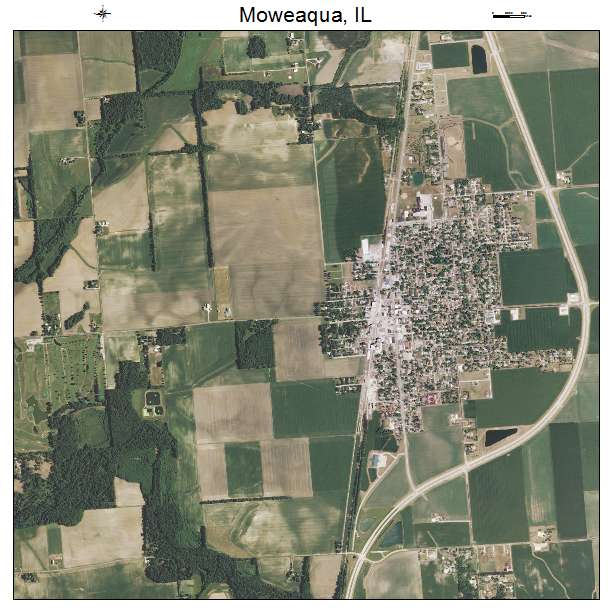 Moweaqua, IL air photo map