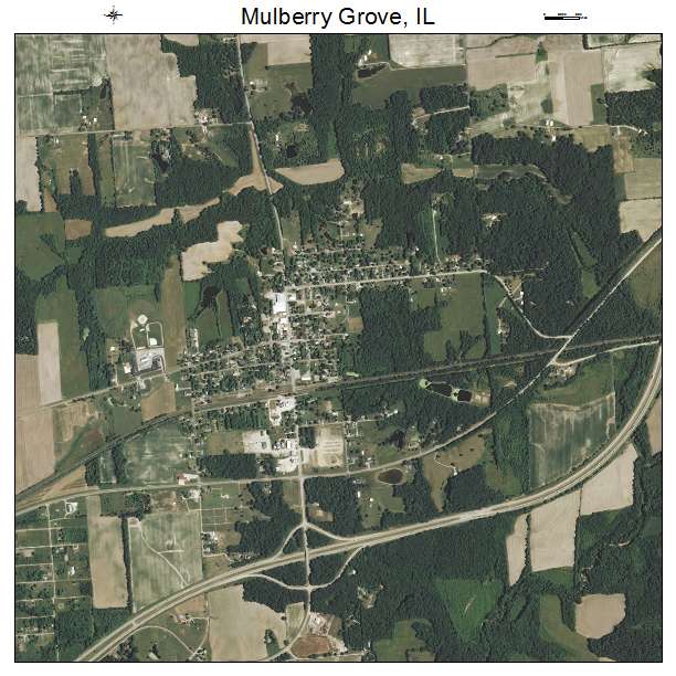 Mulberry Grove, IL air photo map