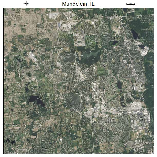 Mundelein, IL air photo map