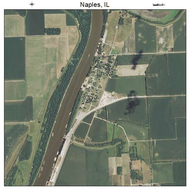 Naples, IL air photo map