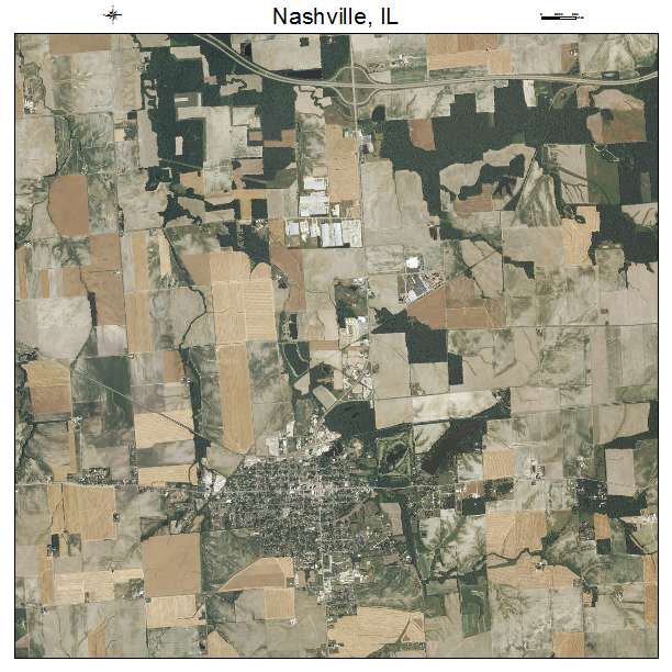 Nashville, IL air photo map