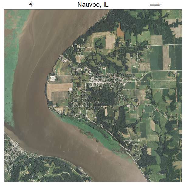 Nauvoo, IL air photo map