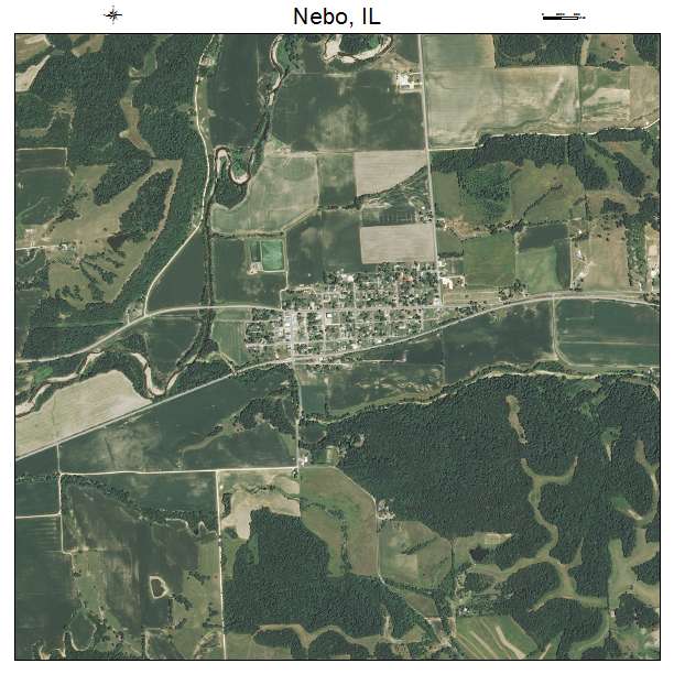 Nebo, IL air photo map