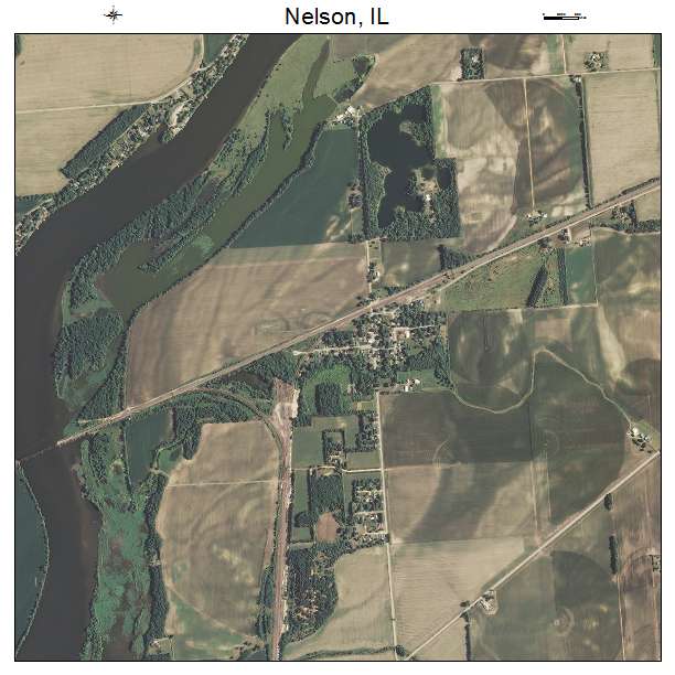 Nelson, IL air photo map