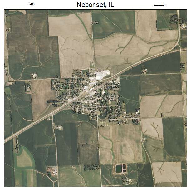 Neponset, IL air photo map