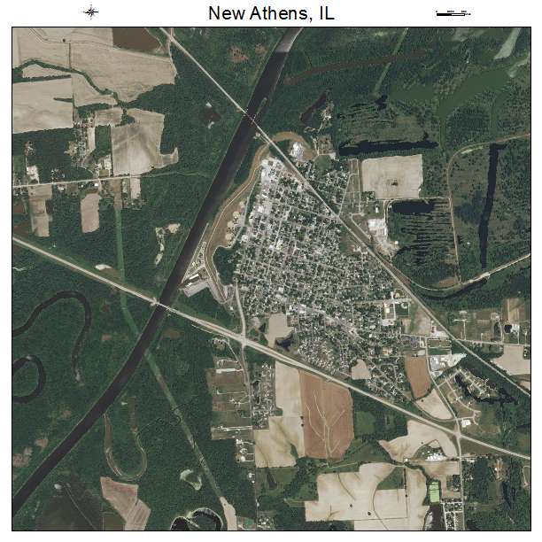 New Athens, IL air photo map