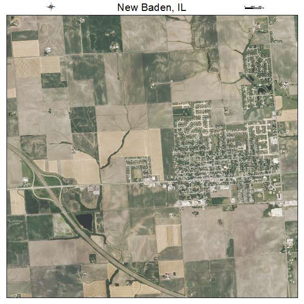 New Baden, IL air photo map
