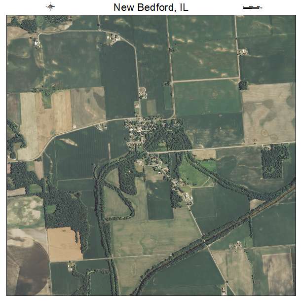 New Bedford, IL air photo map