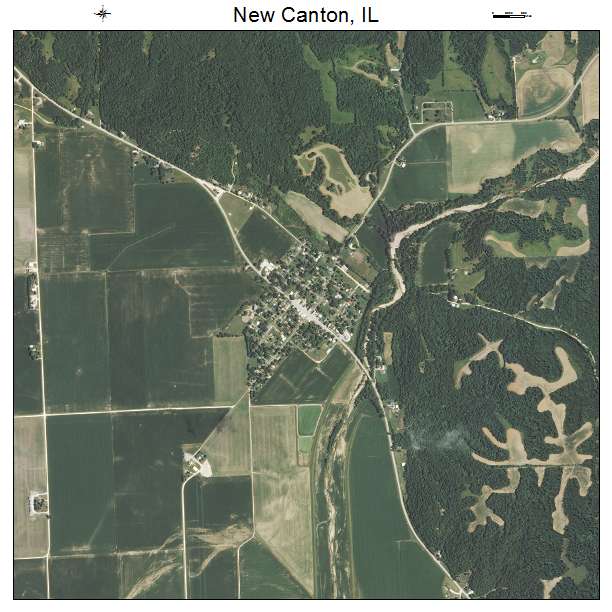 New Canton, IL air photo map