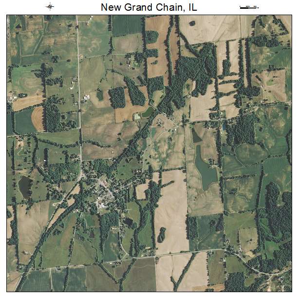New Grand Chain, IL air photo map